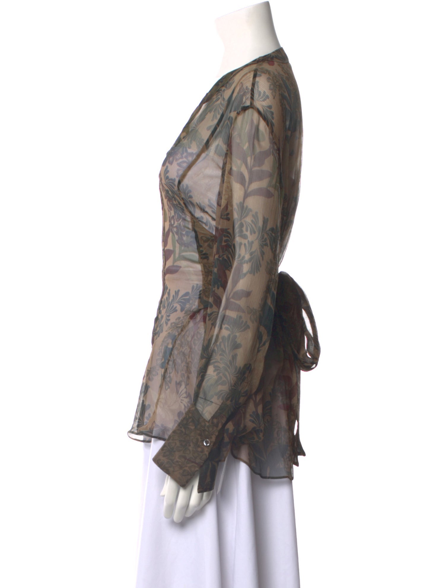 Brunello Cucinelli Silk Printed Blouse