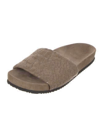 Brunello Cucinelli Monili Suede Slides