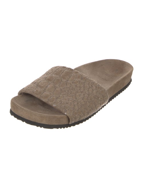 Brunello Cucinelli Monili Suede Slides