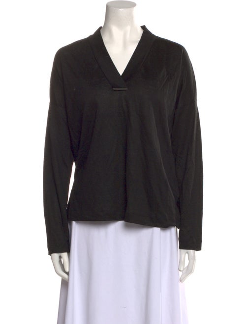 Brunello Cucinelli Linen V-Neck Top