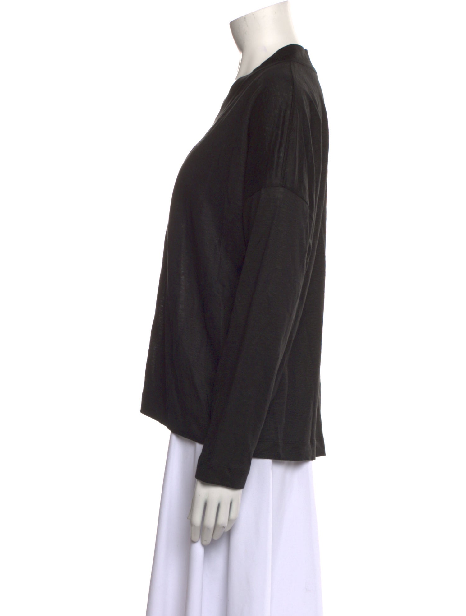 Brunello Cucinelli Linen V-Neck Top