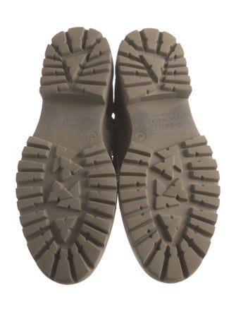 Brunello Cucinelli Suede Crystal Embellishments Combat Boots