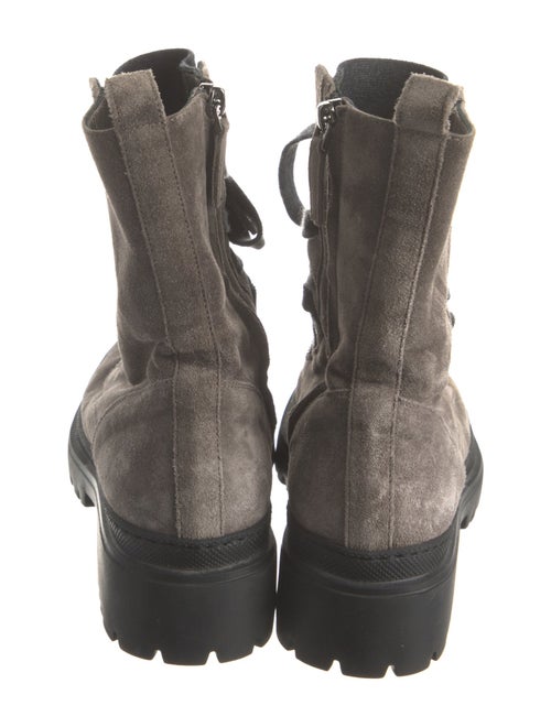 Brunello Cucinelli Monili Suede Combat Boots