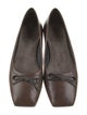 Brunello Cucinelli Leather Bow Accents Ballet Flats