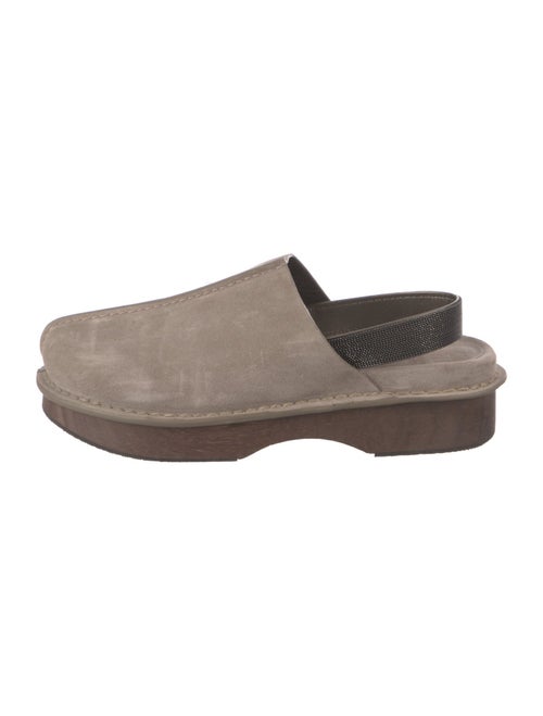 Brunello Cucinelli Leather Slingback Flats