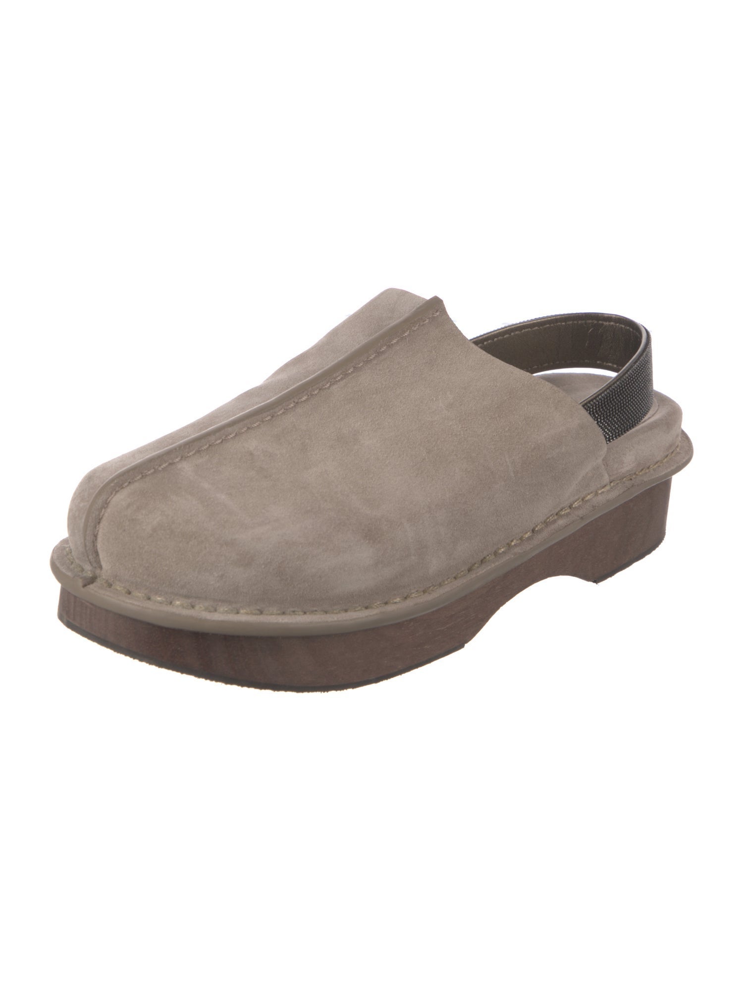 Brunello Cucinelli Leather Slingback Flats