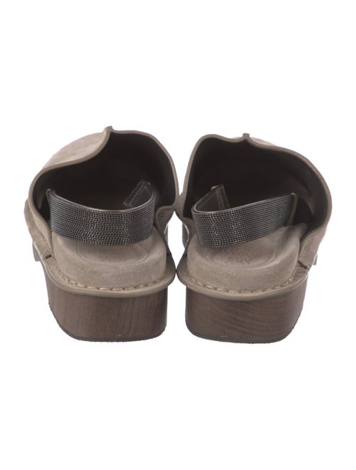 Brunello Cucinelli Leather Slingback Flats