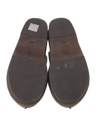 Brunello Cucinelli Leather Slingback Flats