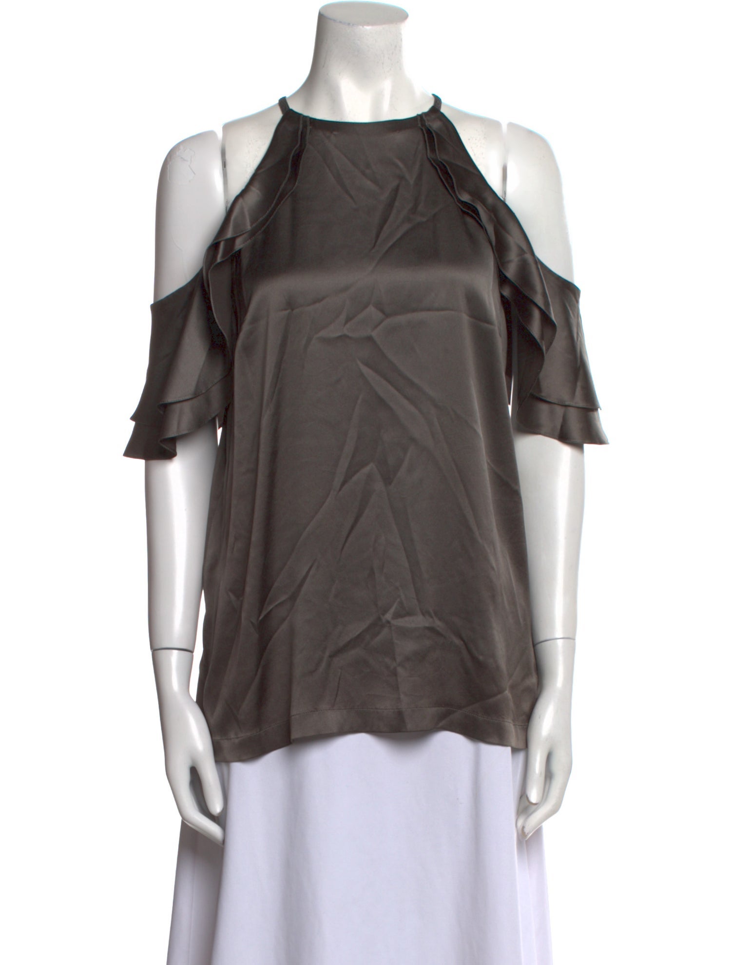 Brunello Cucinelli Silk Off-The-Shoulder Blouse