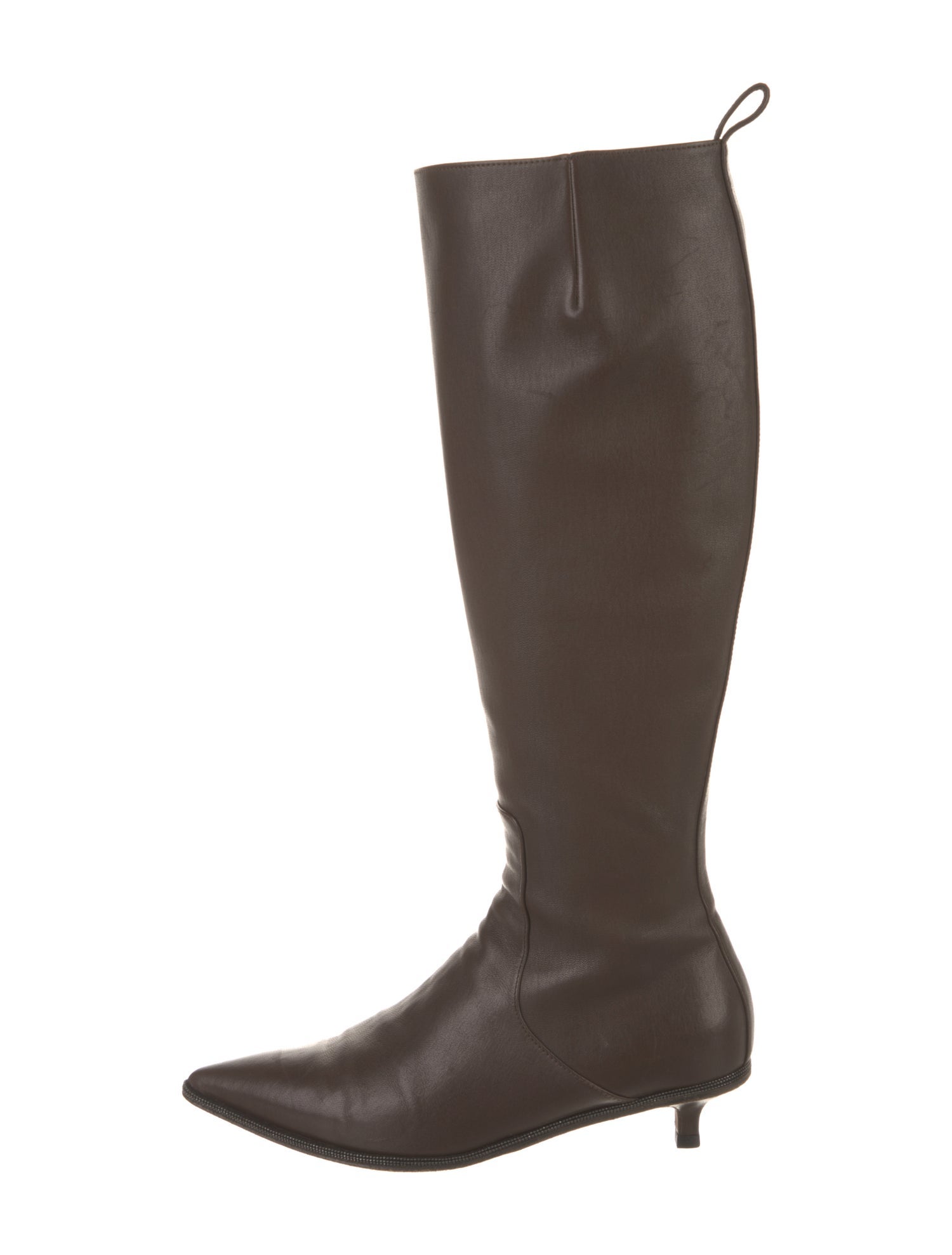 Brunello Cucinelli Monili Leather Boots