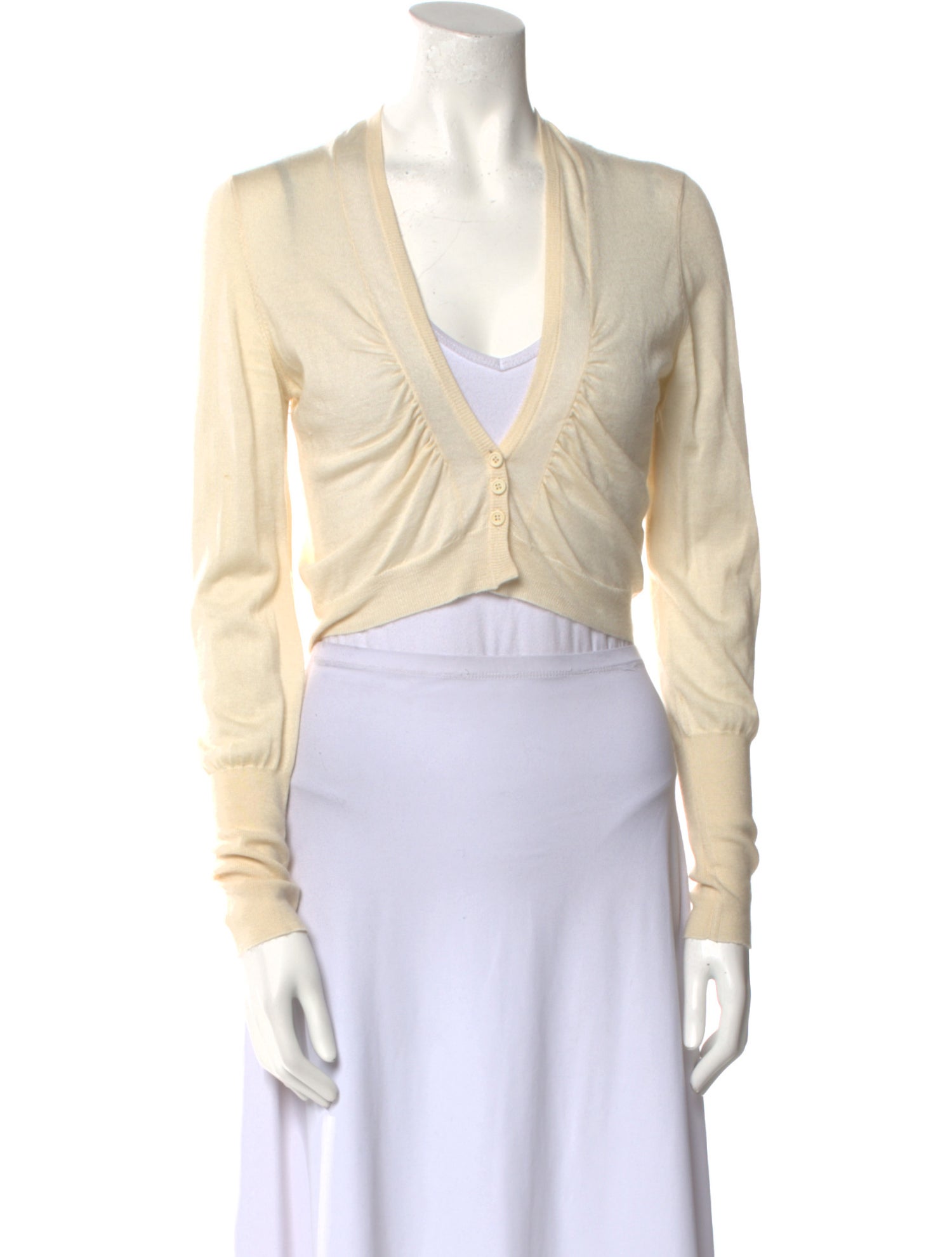 Brunello Cucinelli Cashmere V-Neck Crop Top