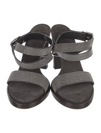 Brunello Cucinelli Monili Suede Sandals