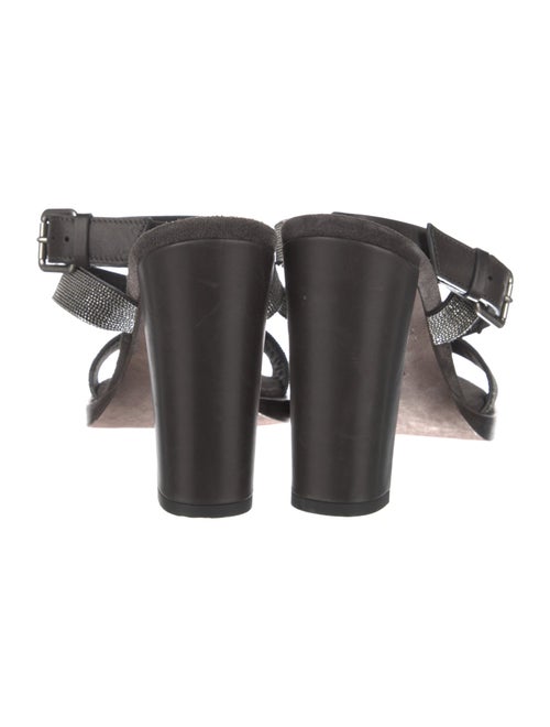 Brunello Cucinelli Monili Suede Sandals