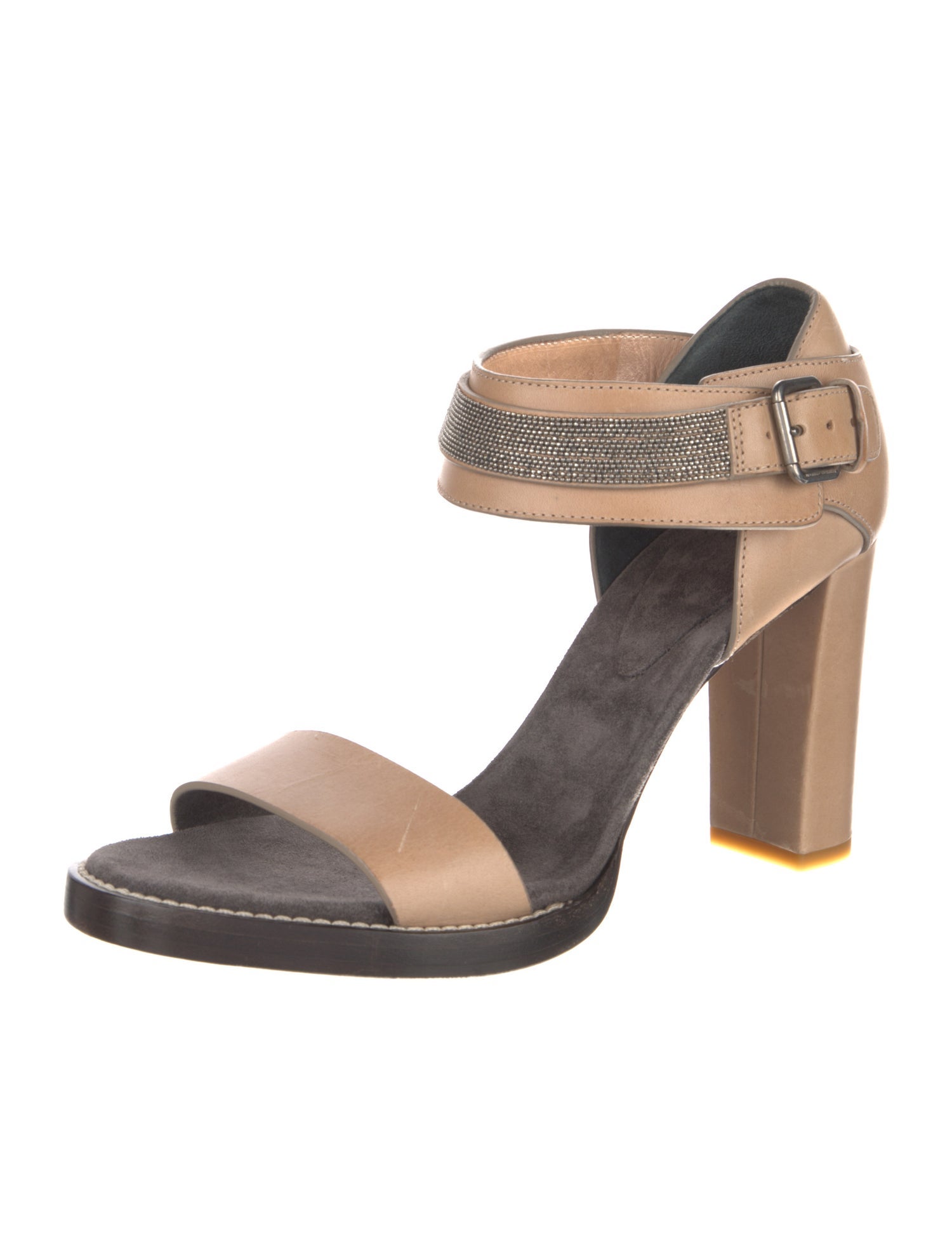 Brunello Cucinelli Monili Leather Sandals