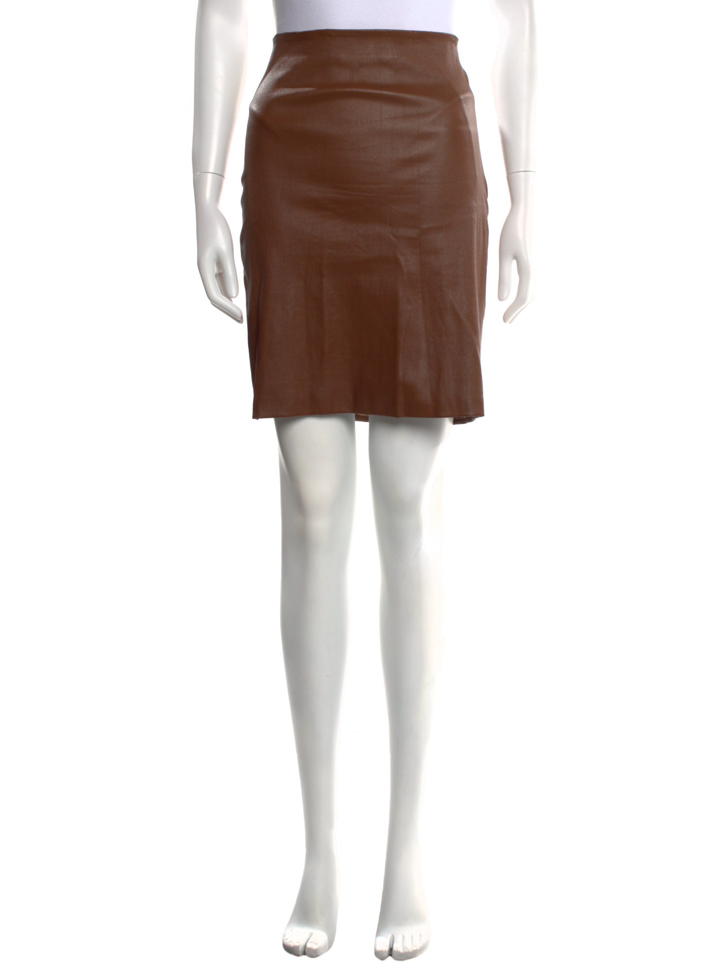 The Row Leather Mini Skirt