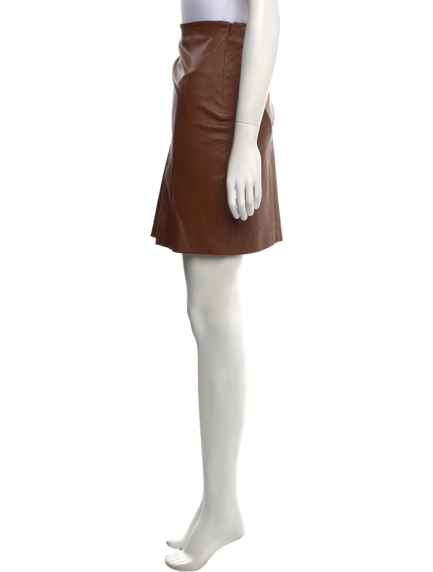 The Row Leather Mini Skirt