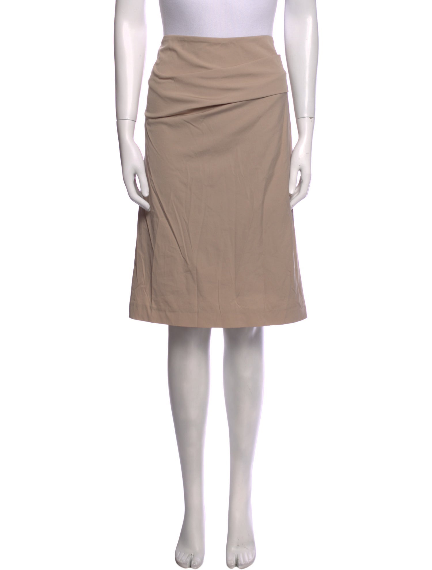 Brunello Cucinelli Pleated Accents Knee-Length Skirt