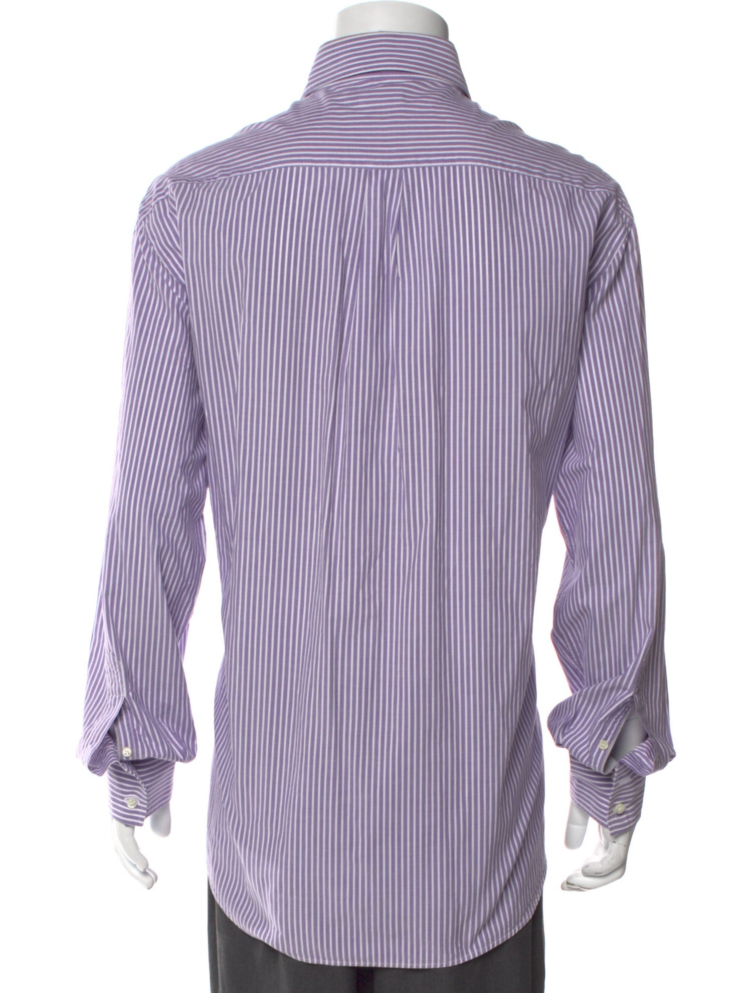 Brunello Cucinelli Striped Long Sleeve Dress Shirt