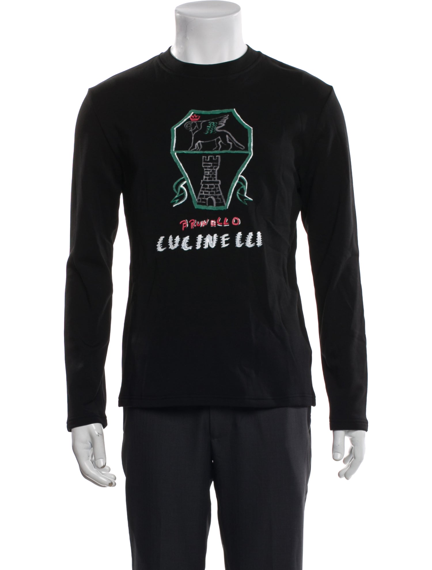 Brunello Cucinelli Graphic Print Crew Neck Sweatshirt