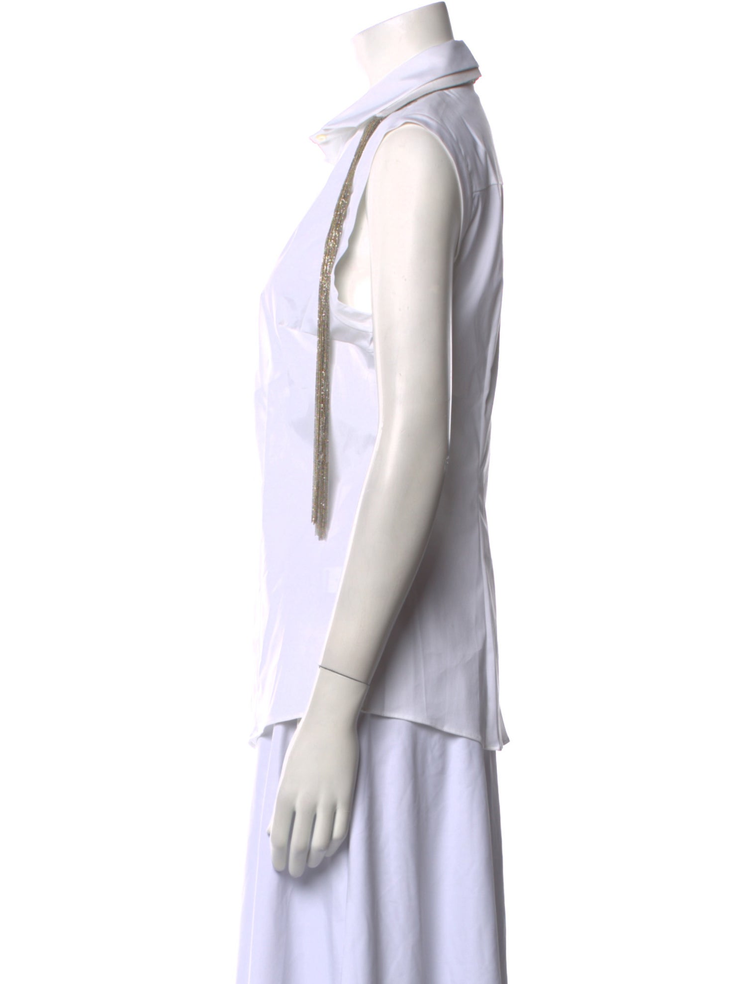 Brunello Cucinelli Sleeveless Button-Up Top