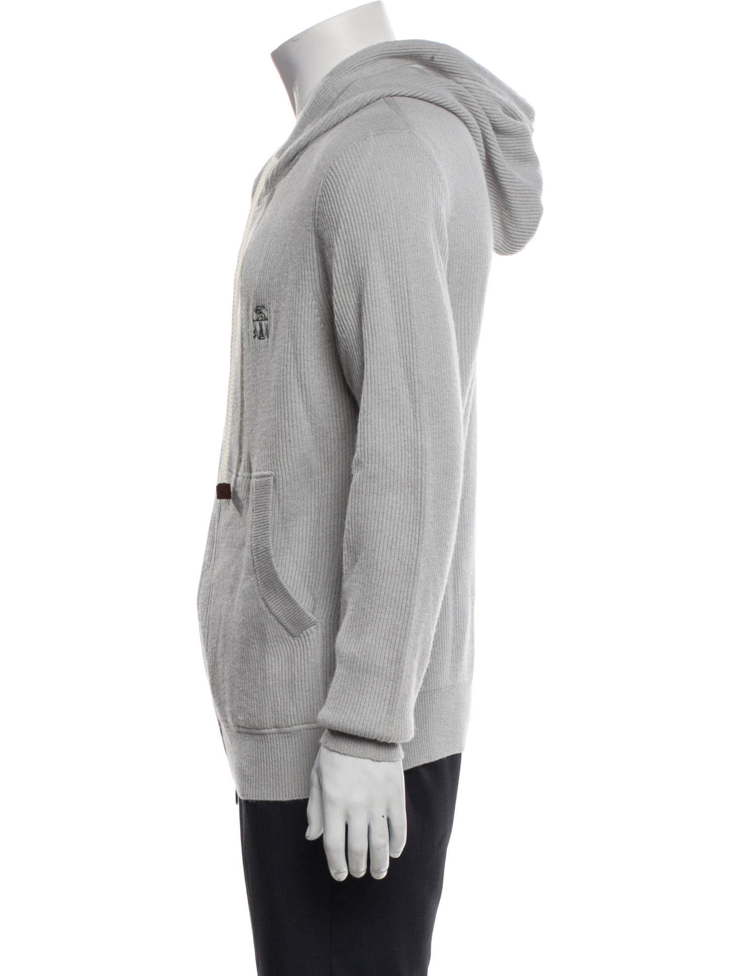 Brunello Cucinelli V-Neck Long Sleeve Hoodie
