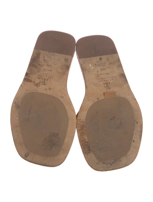 Brunello Cucinelli Monili Suede Slides