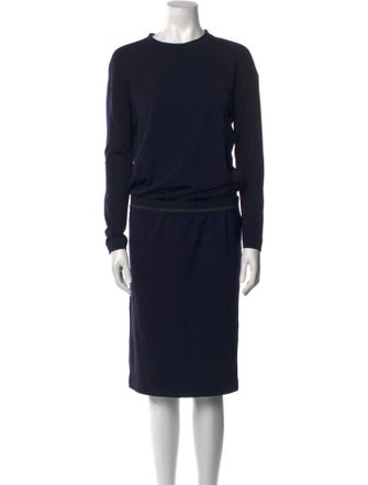 Brunello Cucinelli Wool Midi Length Dress