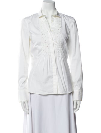 Brunello Cucinelli Long Sleeve Button-Up Top