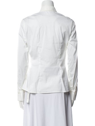Brunello Cucinelli Long Sleeve Button-Up Top