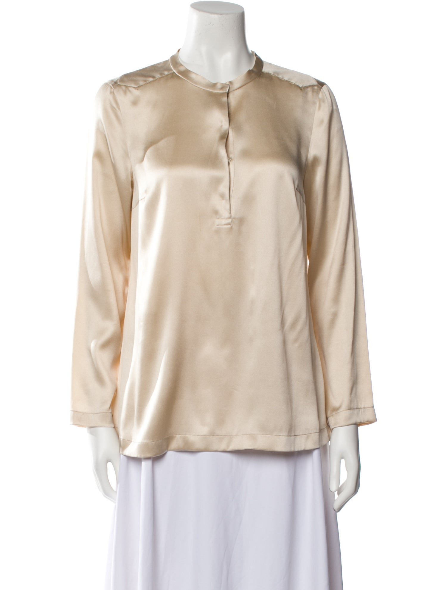 Brunello Cucinelli Crew Neck Long Sleeve Blouse