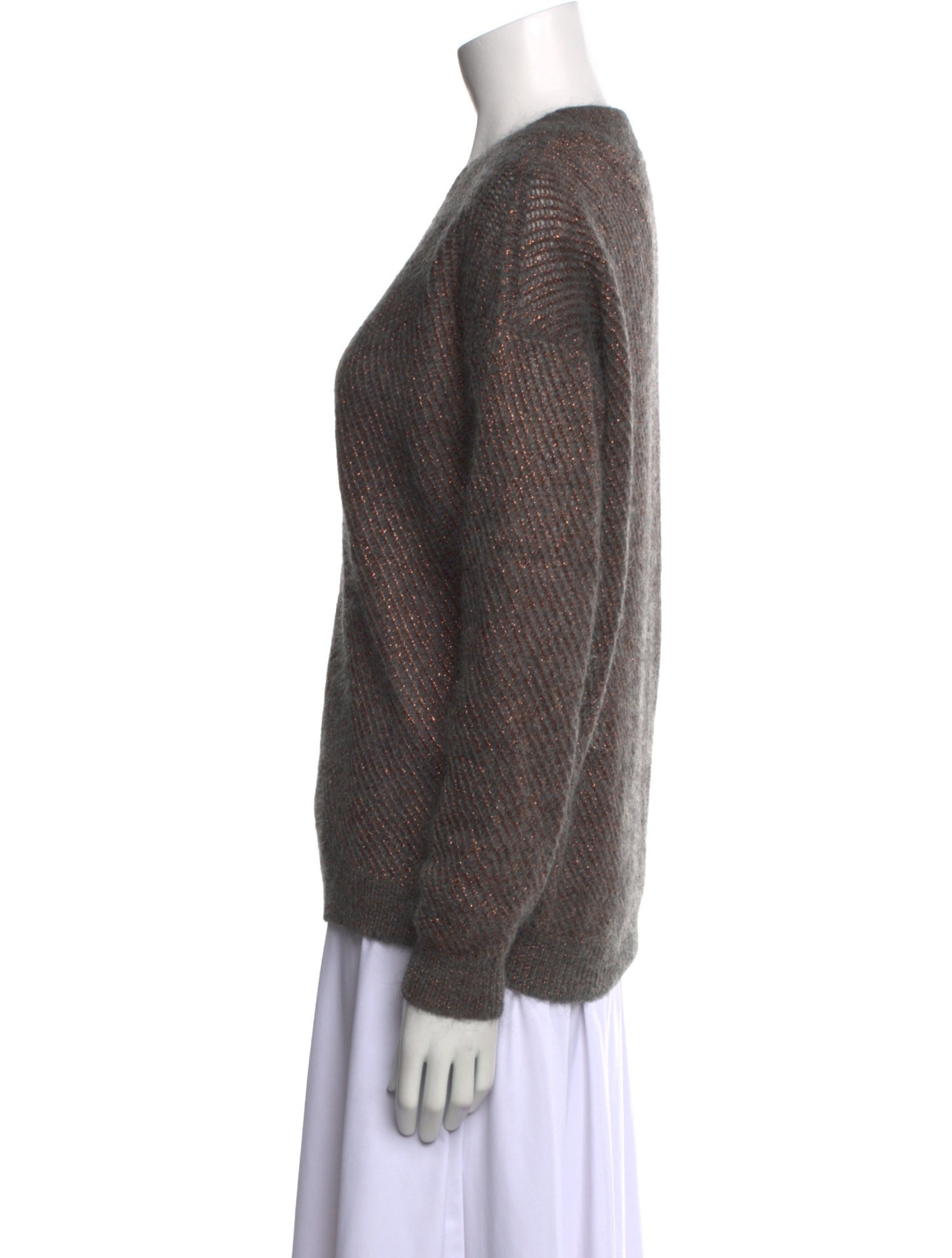 Brunello Cucinelli Mohair V-Neck Sweater