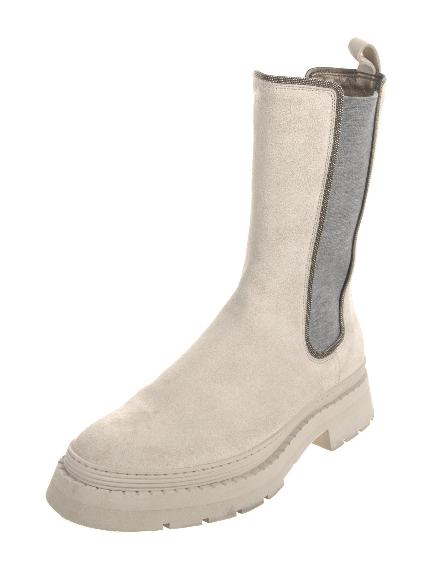 Brunello Cucinelli Monili Suede Chelsea Boots w/ Tags