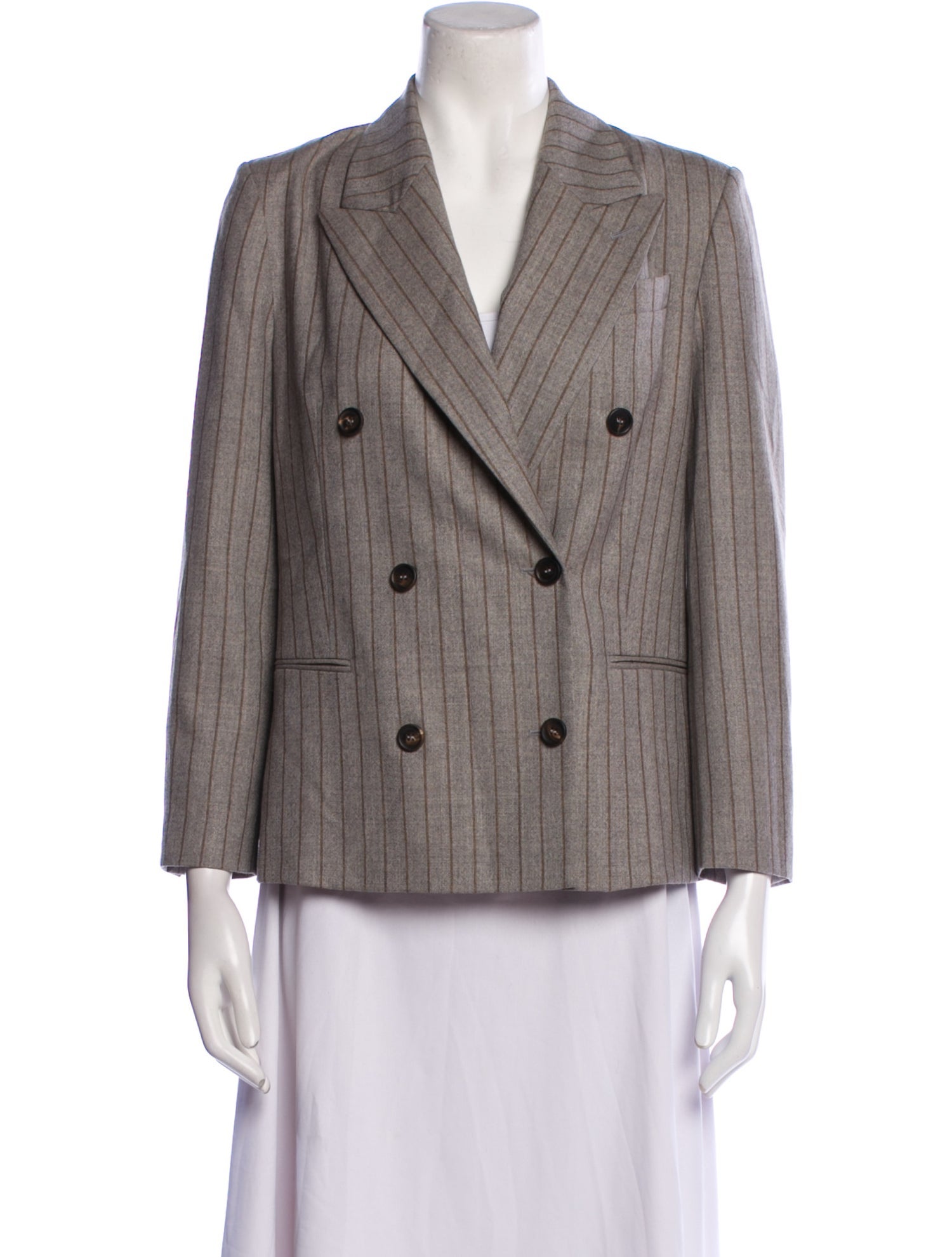 Brunello Cucinelli Virgin Wool Striped Blazer w/ Tags