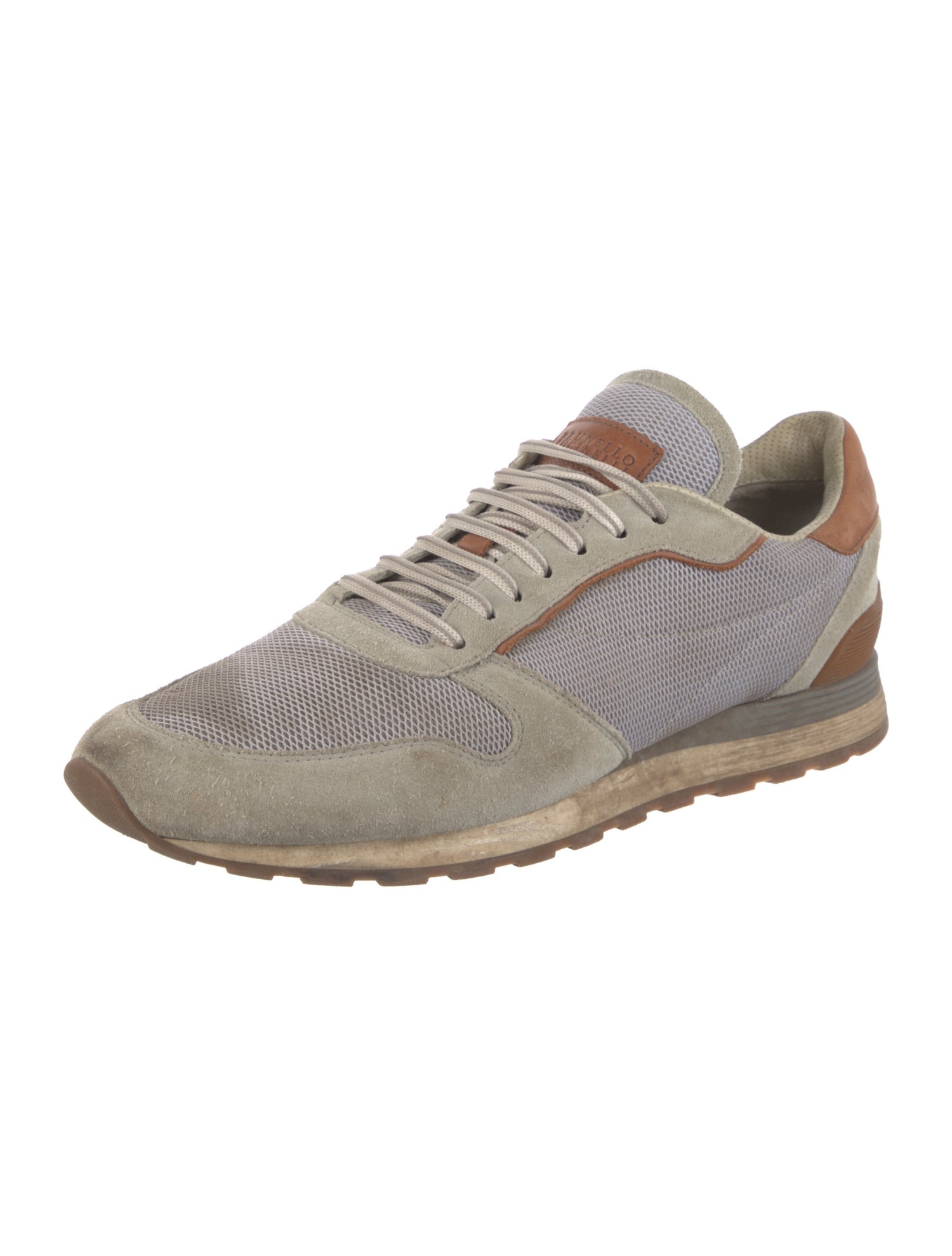 Brunello Cucinelli Colorblock Pattern Sneakers