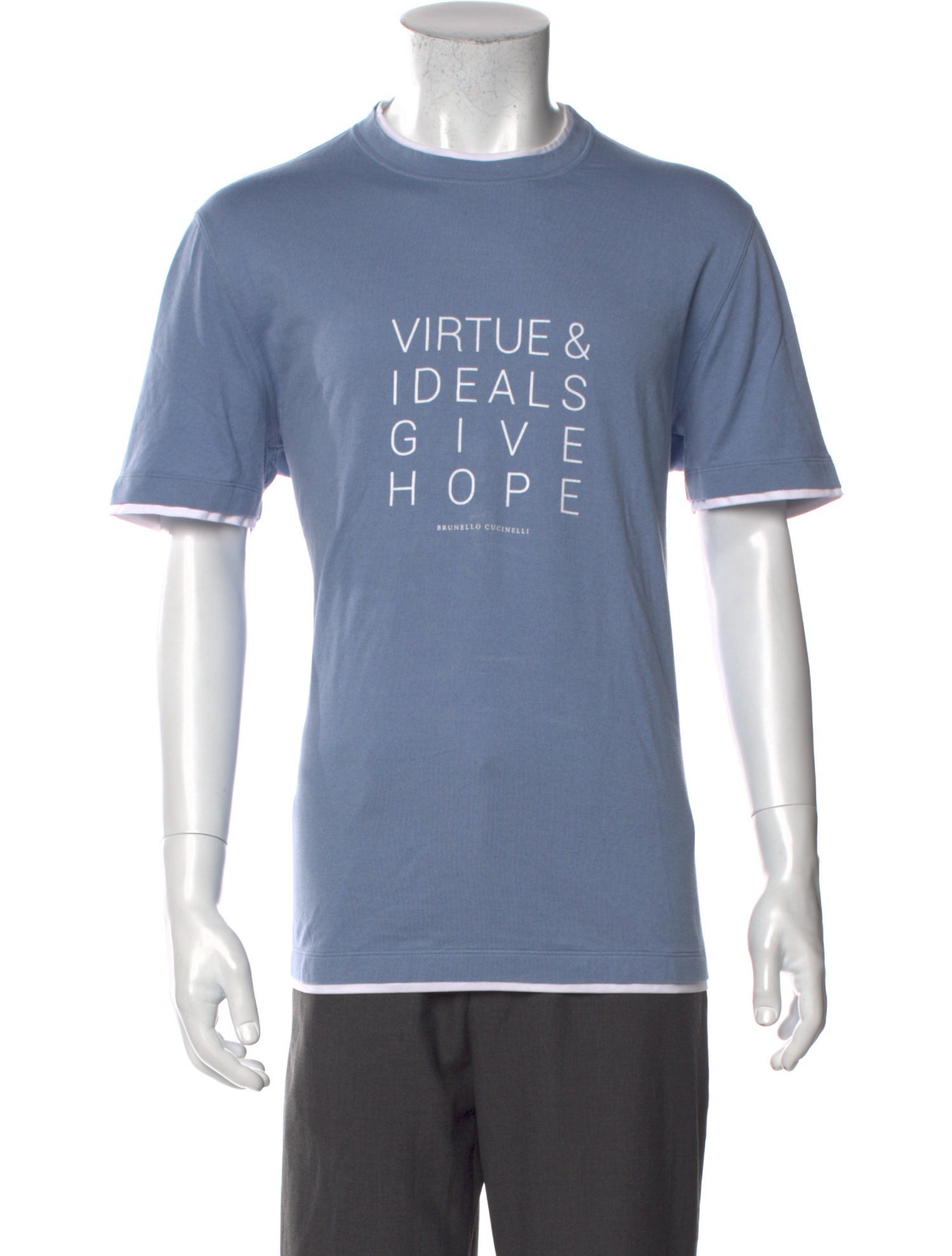 Brunello Cucinelli Graphic Print Crew Neck T-Shirt