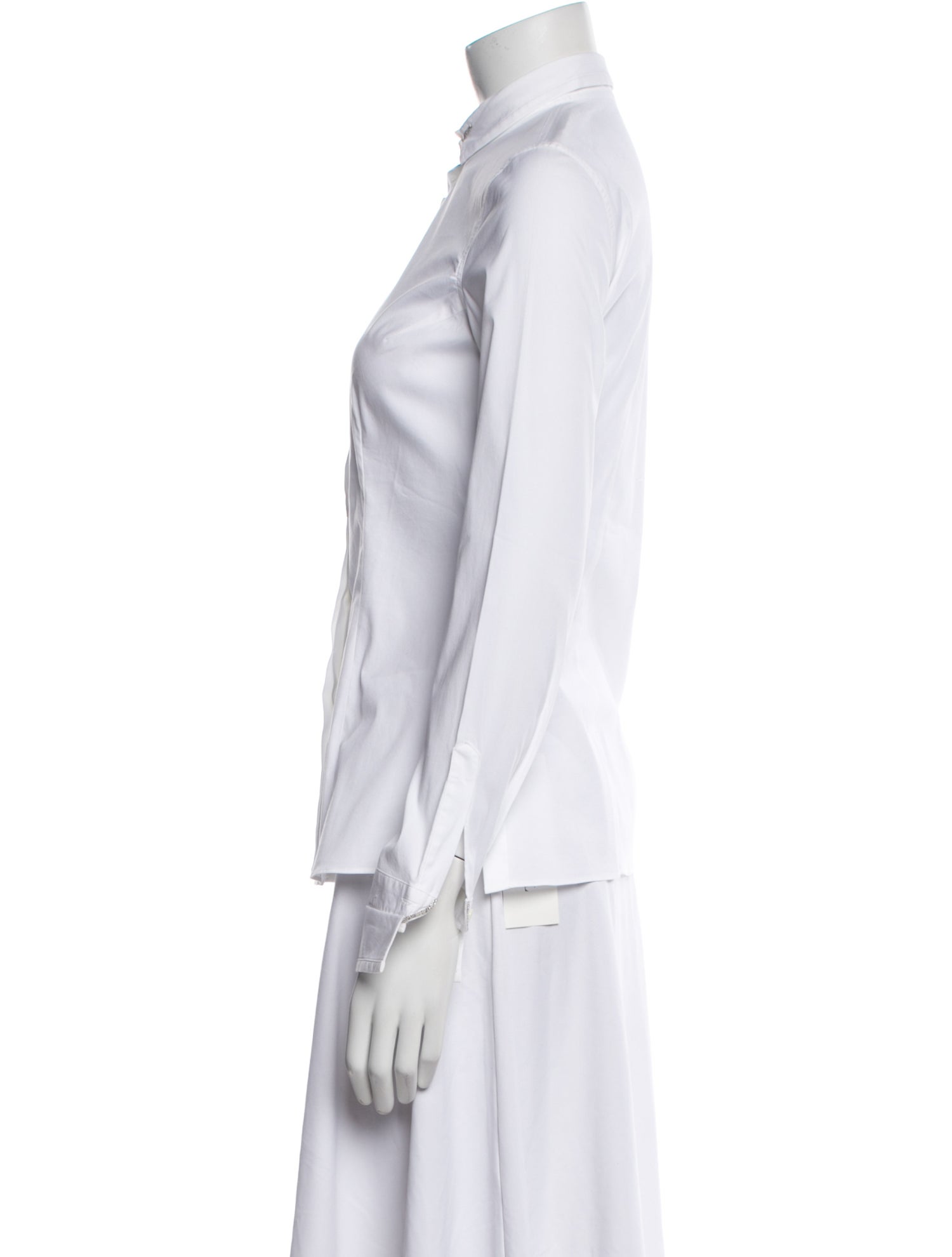 Brunello Cucinelli Long Sleeve Button-Up Top