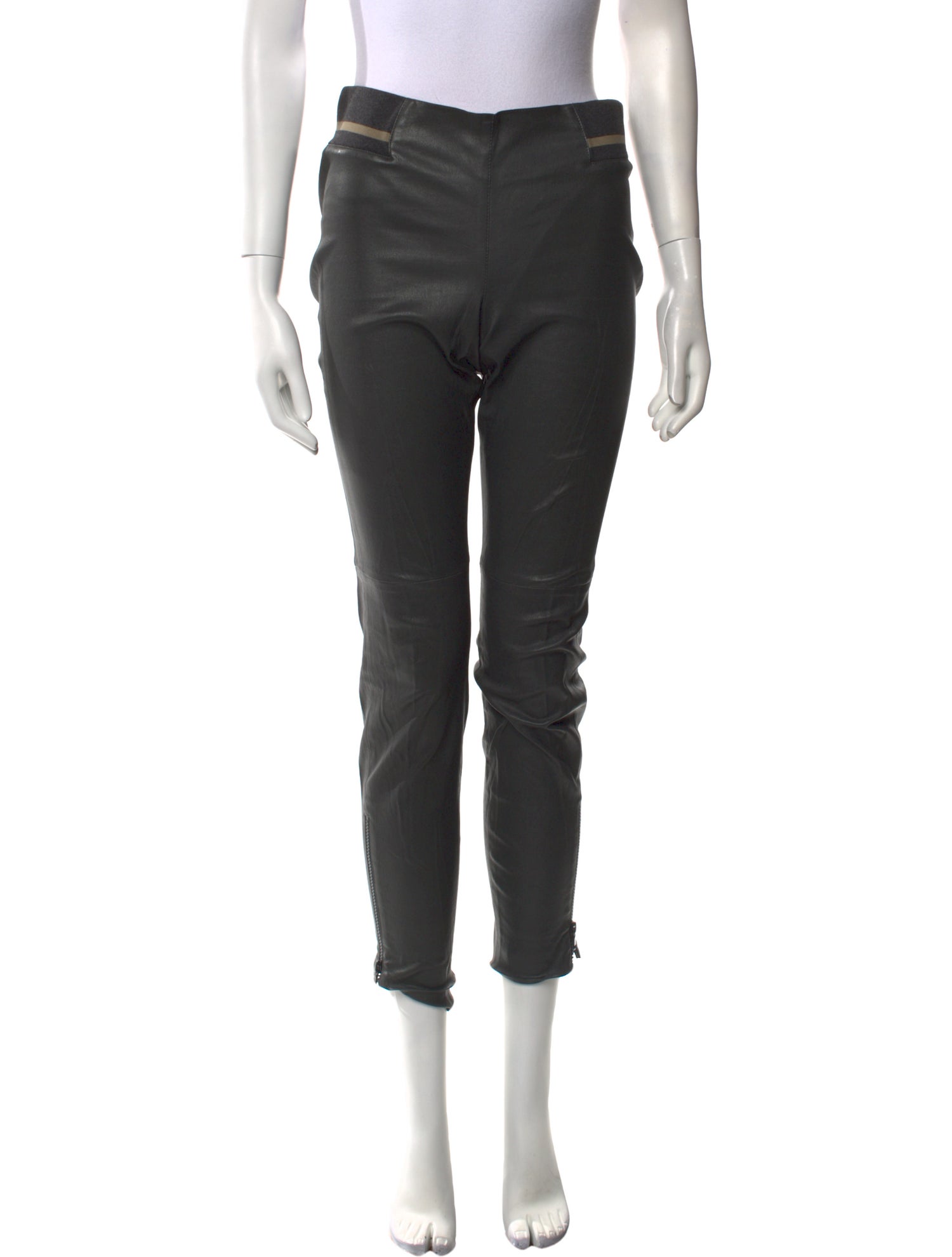 Brunello Cucinelli Leather Skinny Leg Pants