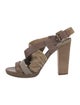 Brunello Cucinelli Suede Slingback Sandals