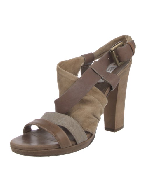 Brunello Cucinelli Suede Slingback Sandals