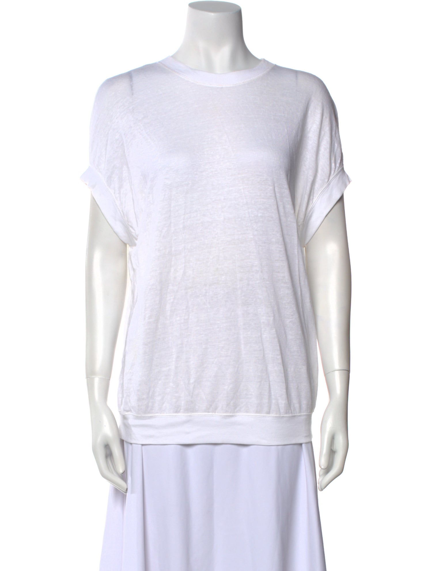 Brunello Cucinelli Linen Crew Neck T-Shirt