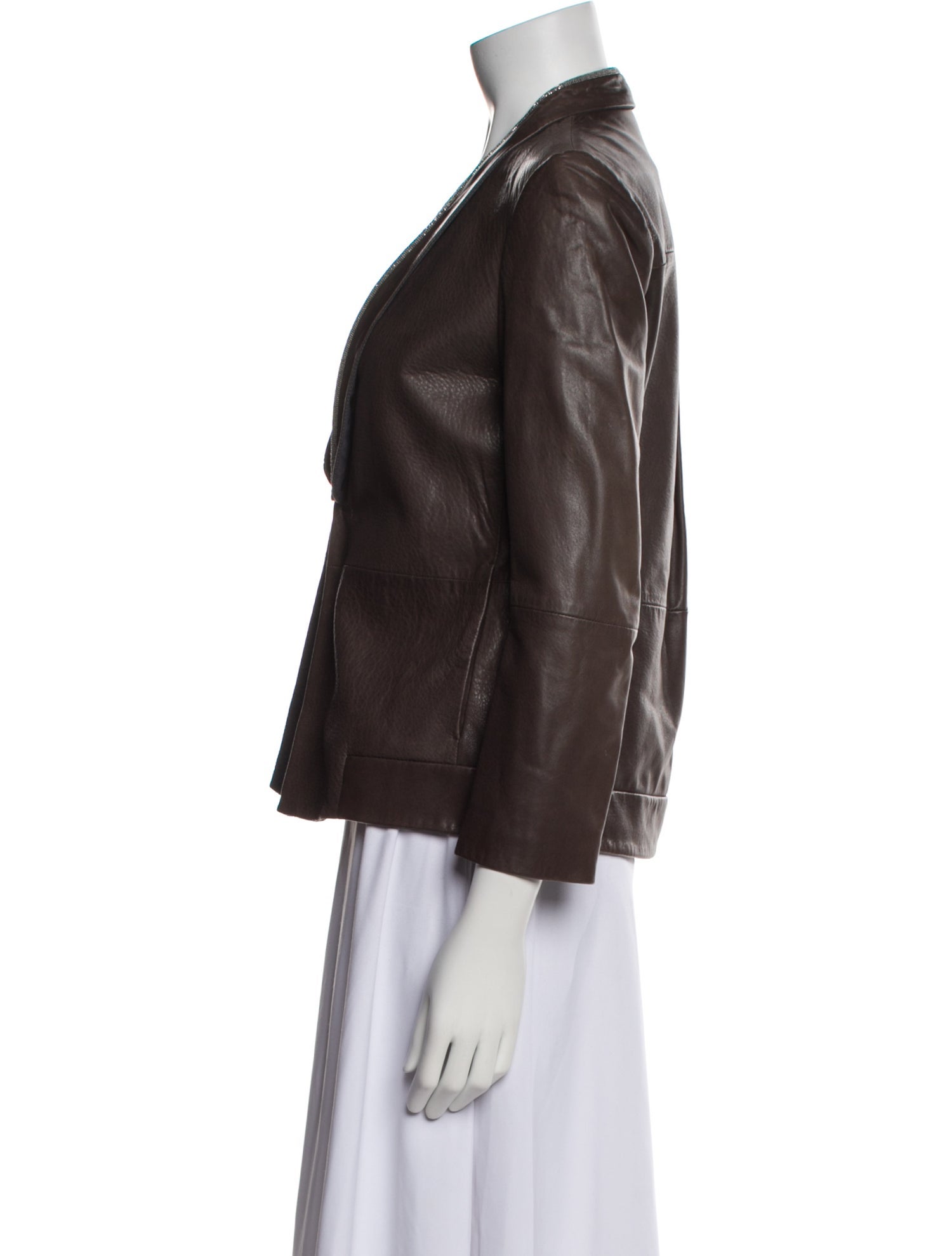 Brunello Cucinelli Leather Blazer