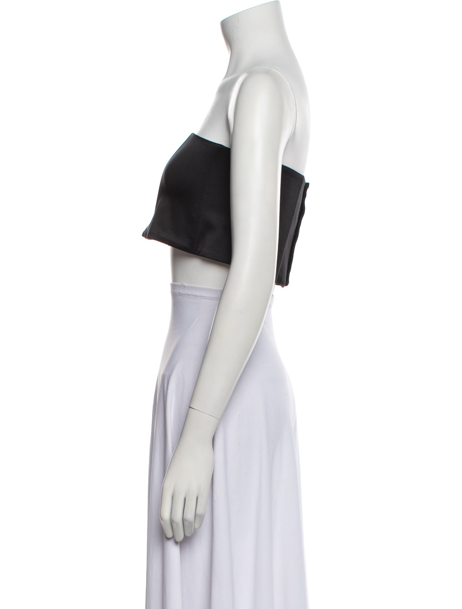 Brunello Cucinelli Silk Strapless Crop Top