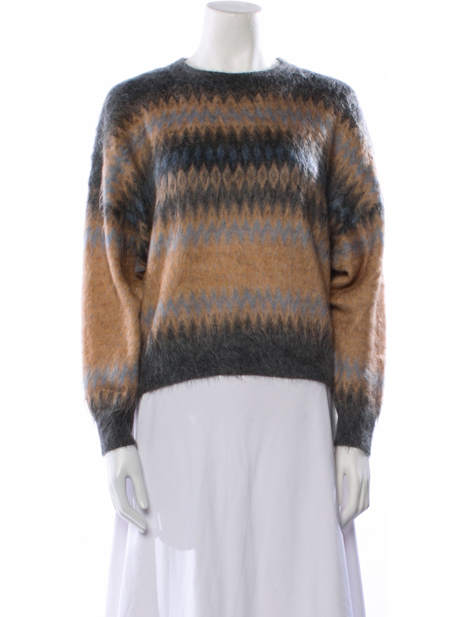 Brunello Cucinelli Striped Crew Neck Sweater