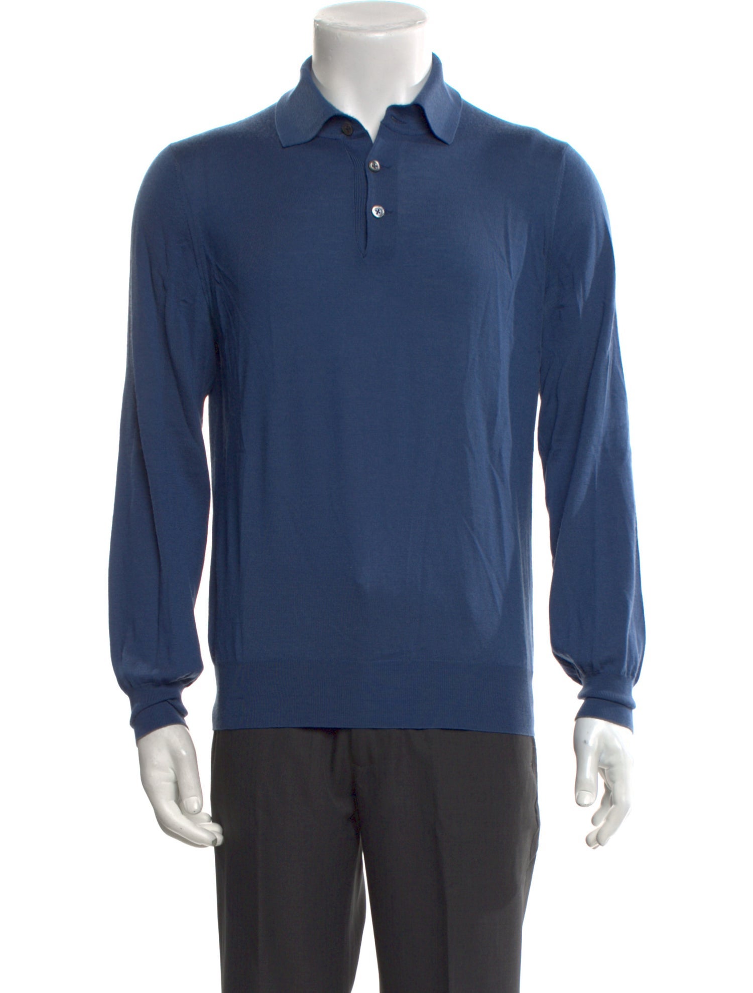 Brunello Cucinelli Virgin Wool Collar Polo Shirt