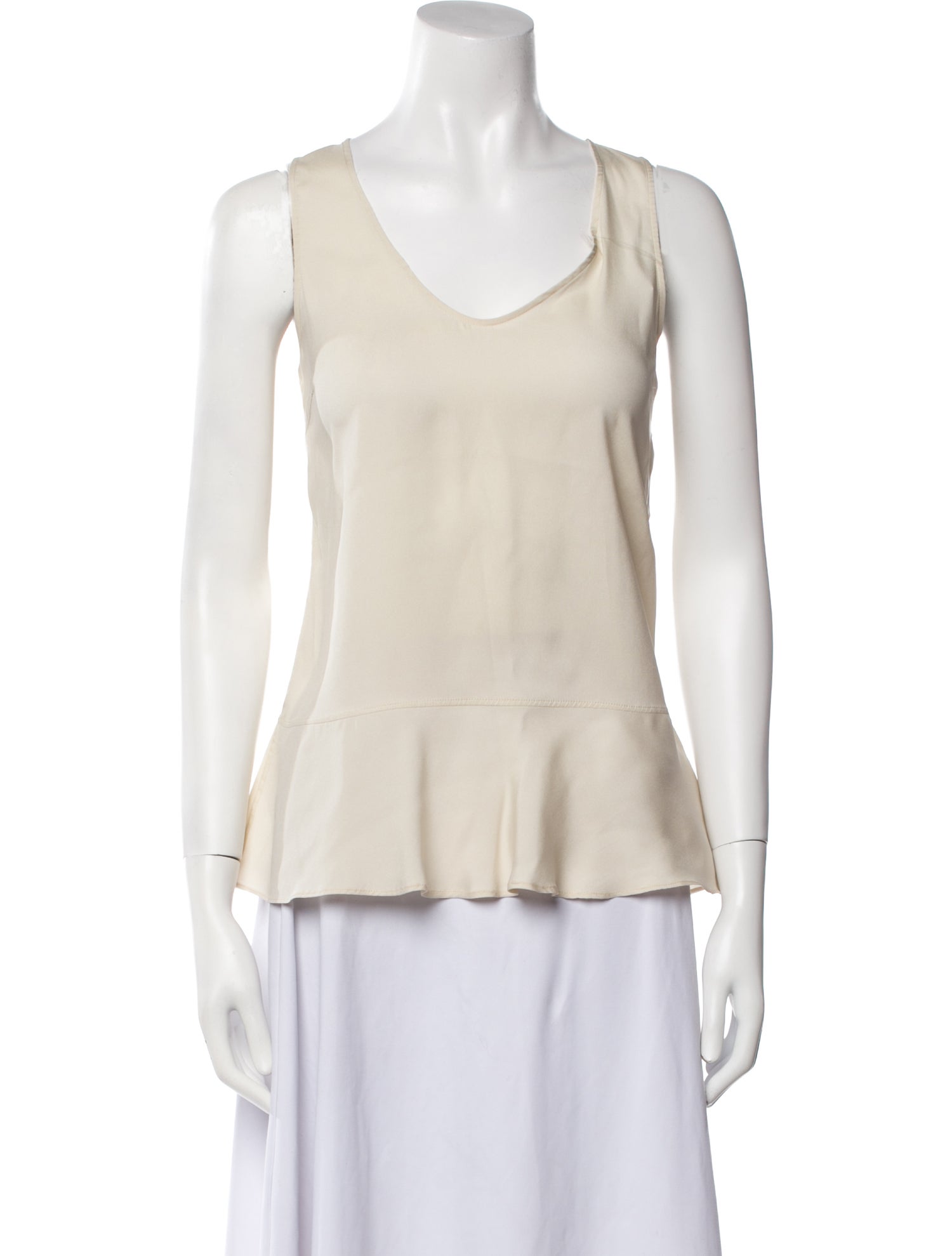Brunello Cucinelli Silk V-Neck Top