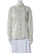 Brunello Cucinelli Linen Long Sleeve Button-Up Top