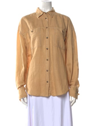 Brunello Cucinelli Long Sleeve Button-Up Top