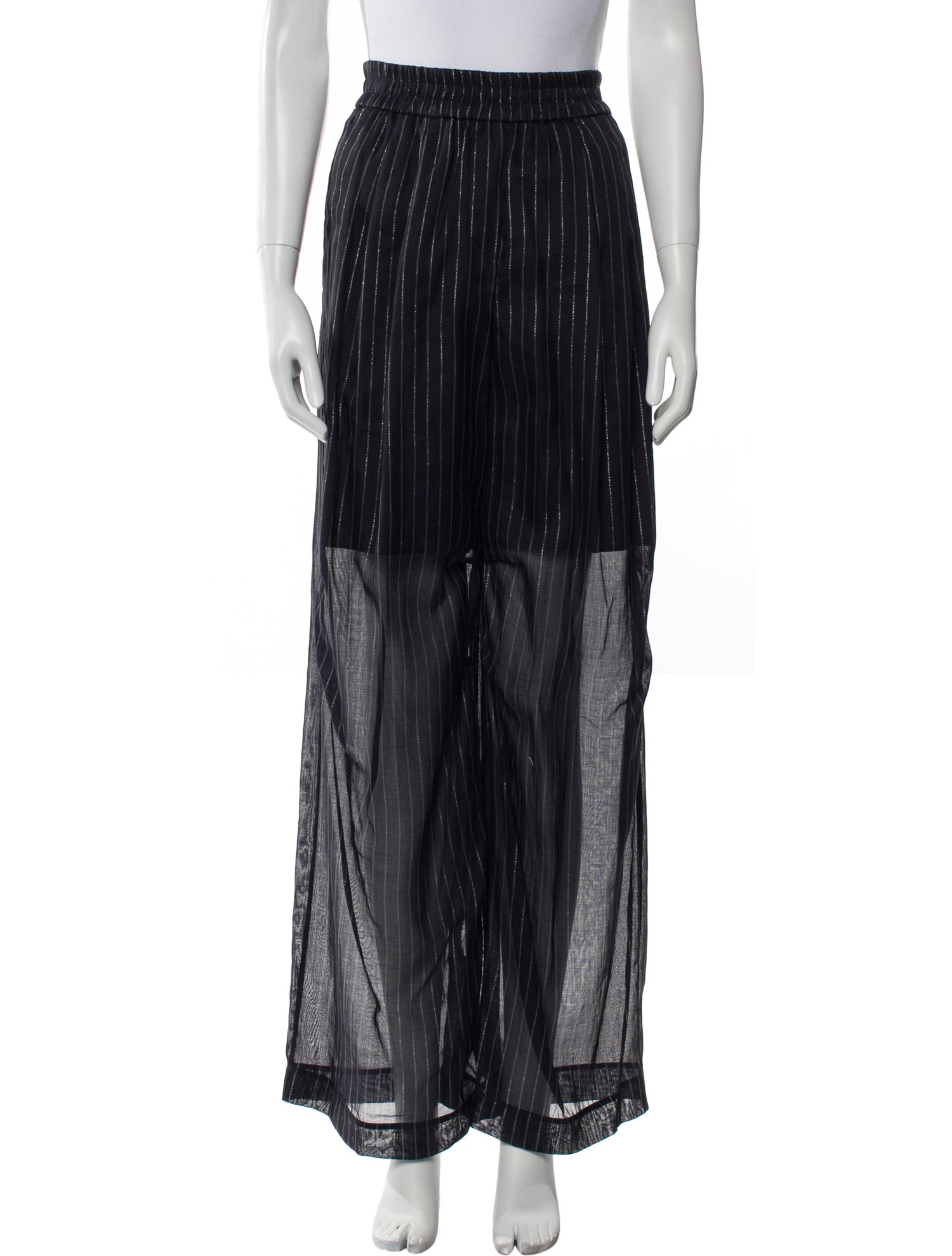 Brunello Cucinelli Striped Wide Leg Pants