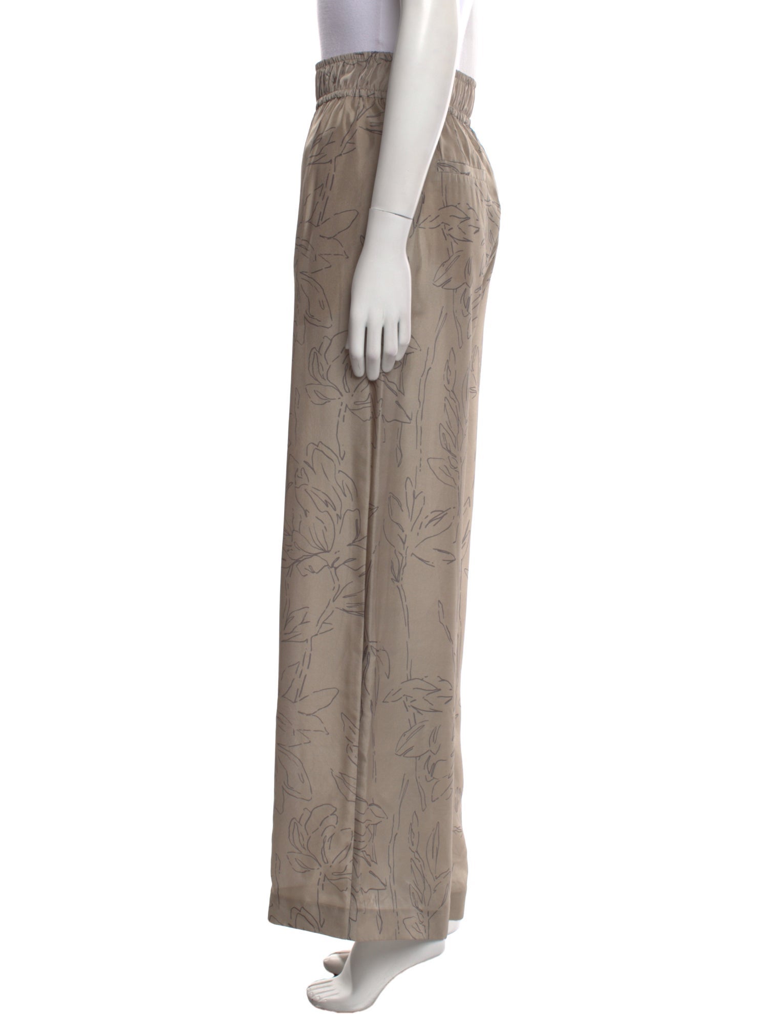 Brunello Cucinelli Silk Wide Leg Pants w/ Tags