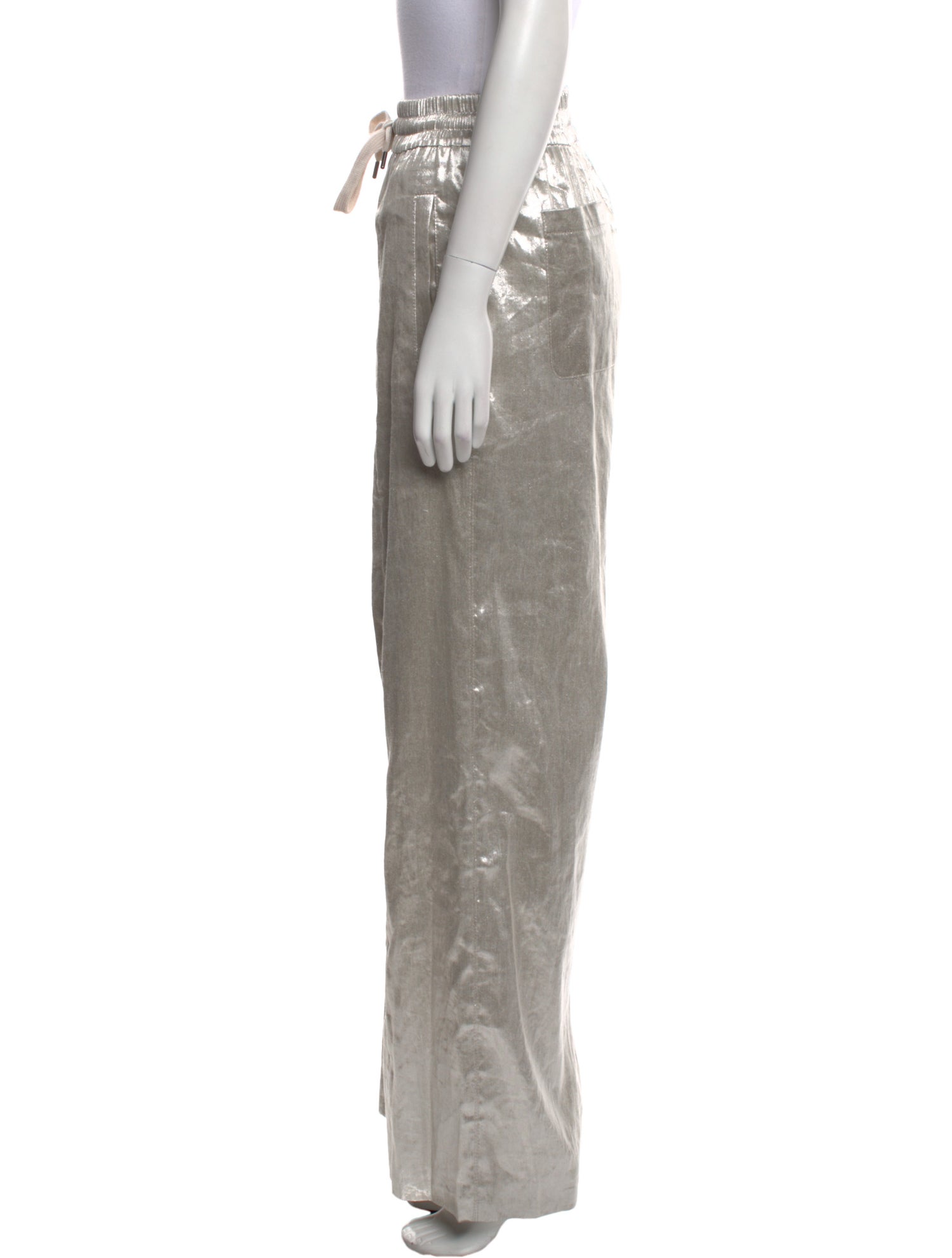 Brunello Cucinelli Linen Wide Leg Pants